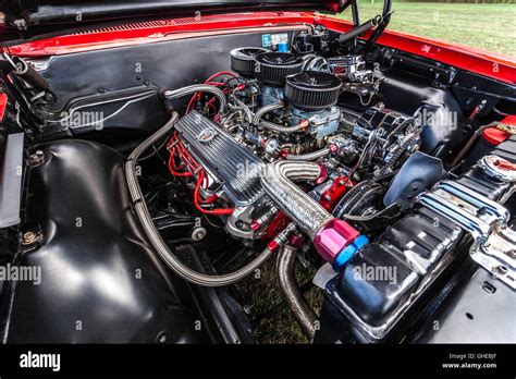 Pontiac GTO car engine Stock Photo - Alamy