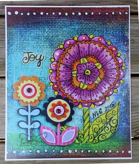 Joy Whimsical Art Print Whimsical Doodle Flower Art Flower