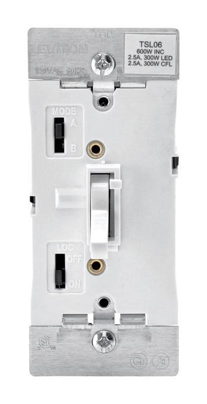 Leviton White 600 W Toggle Dimmer Switch 1 pk | Leviton, Dimmer switch, Dimmer