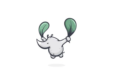 Flying Rhino Illustration by Dalajlampa on Dribbble