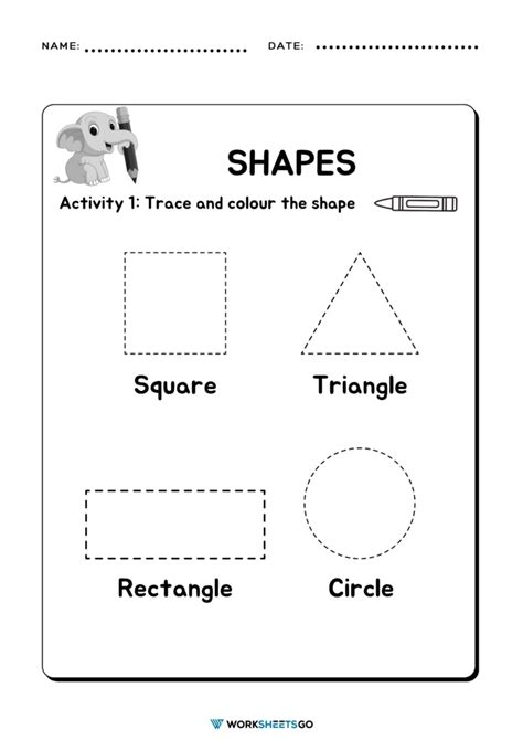 Drawing Shapes Worksheets | WorksheetsGO