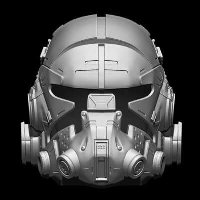 TitanFall 2 Pilot Sci Fi Helmet - 3D Model by LAfactorystore