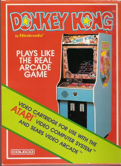 Donkey Kong (1982) Atari 2600 box cover art - MobyGames