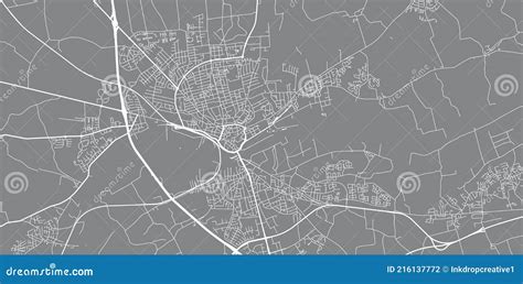 Urban Vector City Map of Randers, Denmark Stock Vector - Illustration of street, borough: 216137772