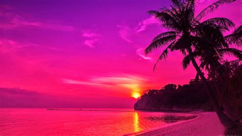 Free download beachsunsetwallpaperjpg 16001000 HOT Pink Pinterest ...