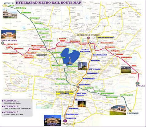 Hyderabad Metro Map Tourist Maps