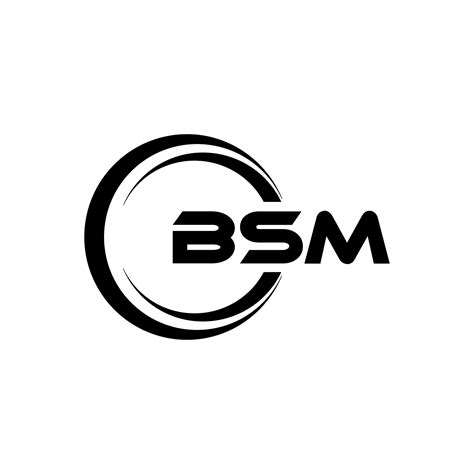 BSM letter logo design in illustration. Vector logo, calligraphy ...