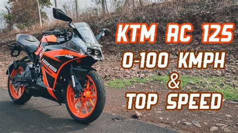 KTM RC 125 0-100 kmph And Top Speed Run - YouTube