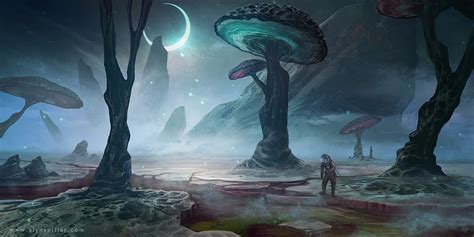 Alien Landscape 02 by AlynSpiller on DeviantArt | Fantasy art landscapes, Concept art ...