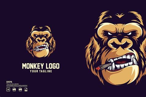 Angry Gorilla Logo by unrealstock on Envato Elements