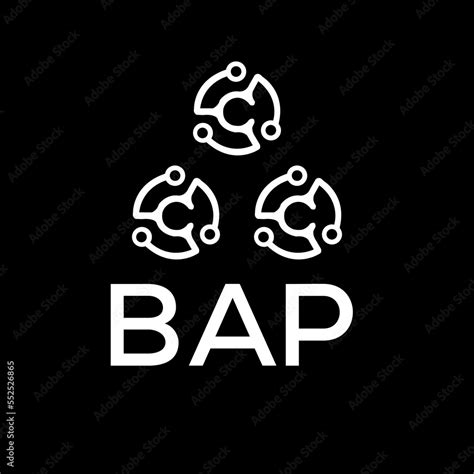 BAP letter logo. BAP best black background vector image. BAP Monogram logo design for ...