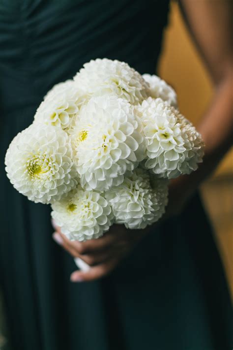 Simple White Dahlia Bouquet