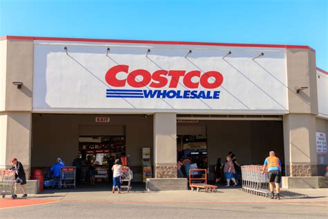 Costco Wholesale storefront. Costco Wholesale Corporation is largest membership-only warehouse ...