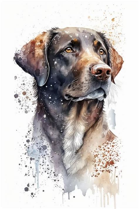 Watercolor Dog Artwork - Charming and Playful