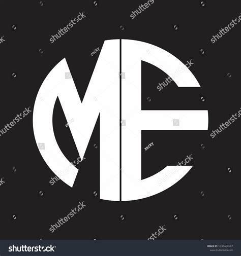 Me Initial Logo Design Monogram Isolated Stock Vector (Royalty Free) 1630464547 | Shutterstock