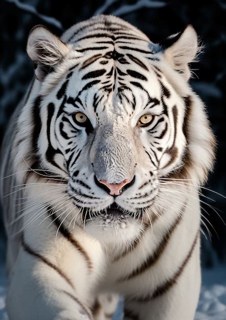 View of wild white tigers in nature | AI-generated image