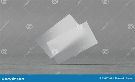 Blank Plastic Transparent Business Cards Mockups, Stock Illustration ...