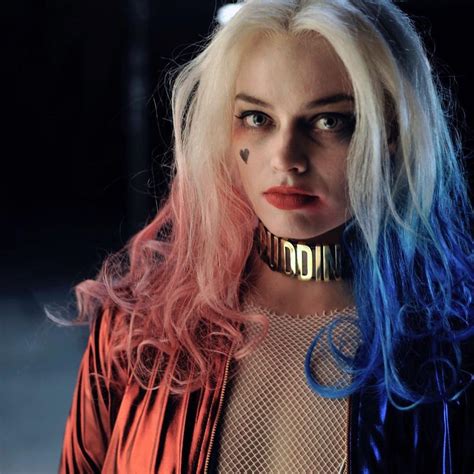 as Harley Quinn from "Suicide Squad" make-up and wardrobe test : MargotRobbie