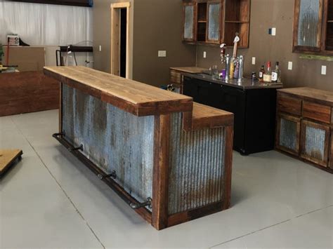 LARGE Rustic Barnwood Bar - Etsy