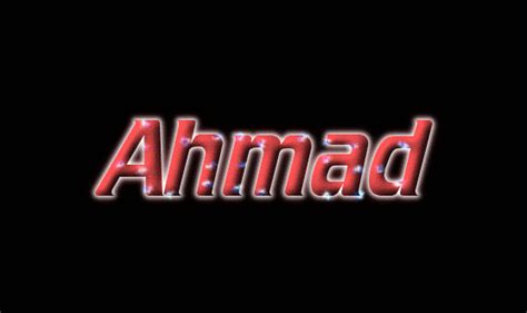 Ahmad Name Logo