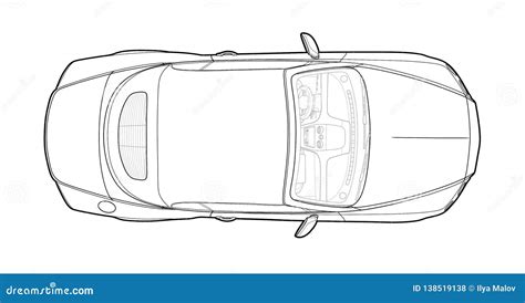 Car from Top View Vector. Flat Design Auto. Stock Vector - Illustration of traffic, icon: 138519138