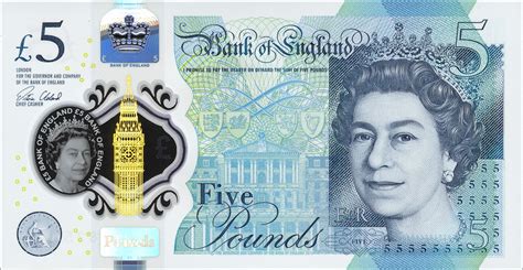 England New Fiver 5 Pound Sterling note 2016 Sir Winston Churchill|World Banknotes & Coins ...