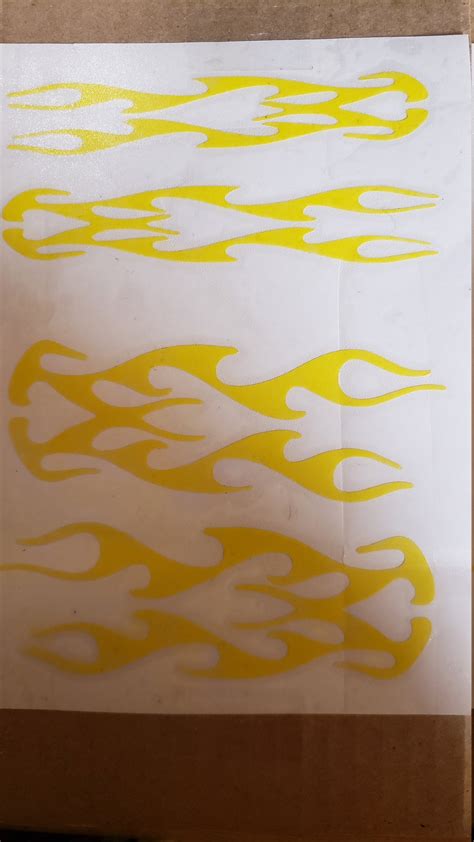 Flame Decal-flames-decal of Flames-vinyl Decal With Flames-set - Etsy