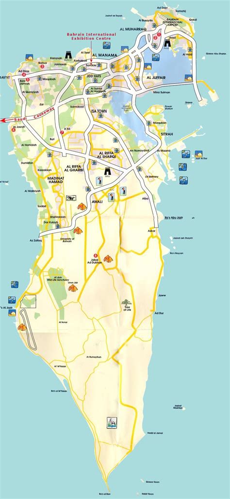 Bahrain Tourist Map - Bahrain • mappery