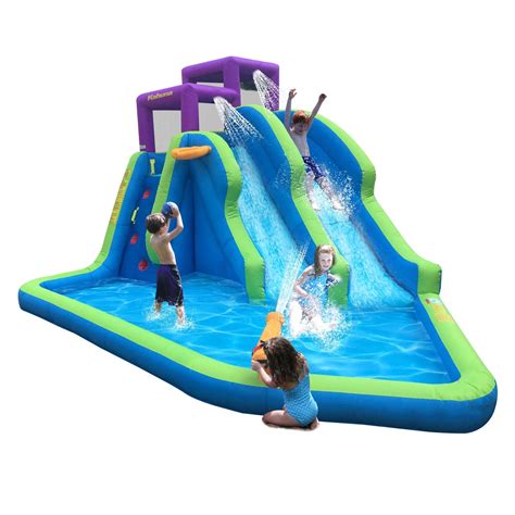 Backyard Water Slide Inflatable : MagicTimeInternational Triple River Waterpark Inflatable ...