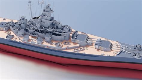 3D uss south dakota battleship model - TurboSquid 1357443