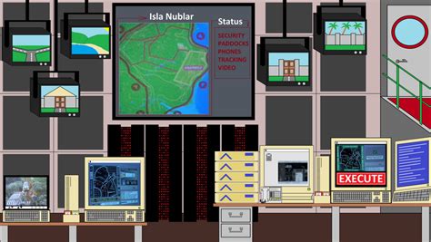 Jurassic Park Control Room by jao666 on DeviantArt