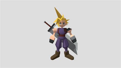 Final Fantasy VII Cloud Strife Classic OG In-game Polygon Australia | ubicaciondepersonas.cdmx ...