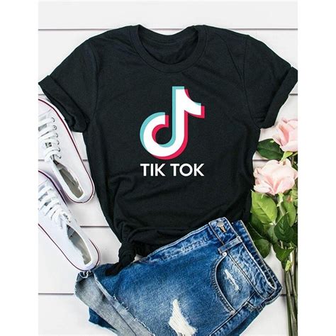 Free 2-day shipping. Buy Tik Tok Print Women Casual Summer T-Shirt at Walmart.com | Cute casual ...