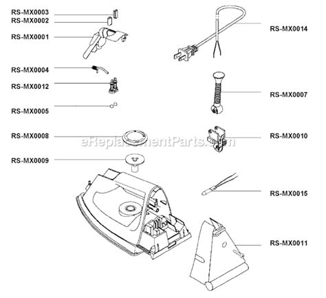 Rowenta DE013 Parts List and Diagram : eReplacementParts.com