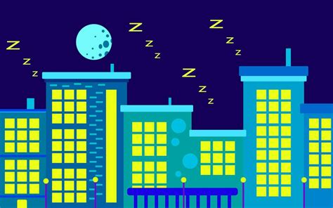 town night flat illustration 24660913 Vector Art at Vecteezy