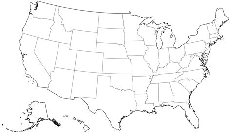 Us Map Outline Of States - Map