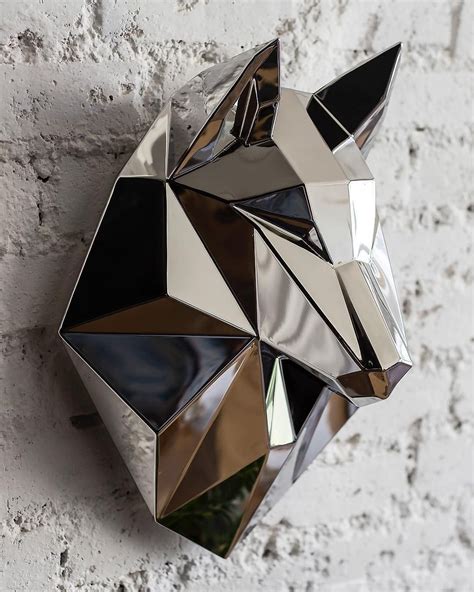 Geometric animal stainless steel sculpture | Art Metal Sculpture