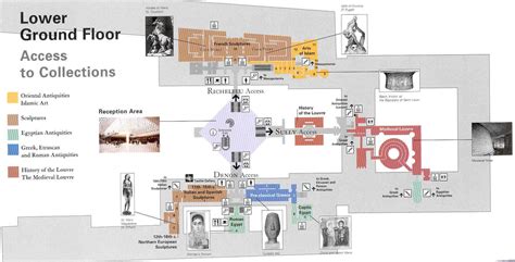 Louvre map - Louvre entrance map (Île-de-France - France)