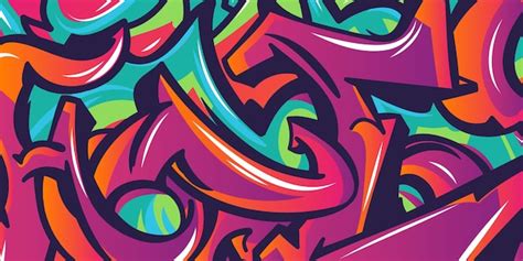 Premium Vector | Vector Art Design Colorful Graffiti Background