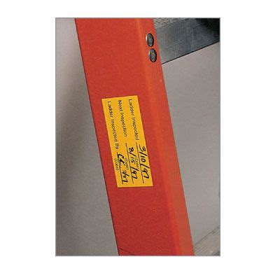 Ladder Inspection Single-Use Self-Adhesive Labels | Emedco