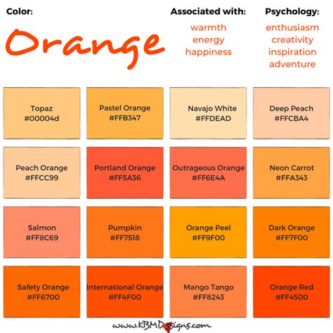 Different Shades Of Orange In Interior Design • KBM D3signs