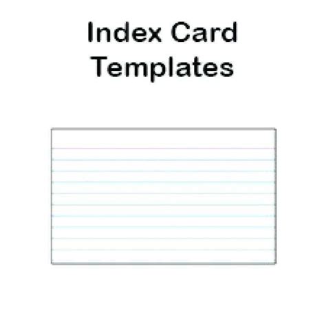 3X5 Index Card Template For Word