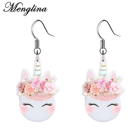 Menglina Fashion Cartoon Horse Acrylic Earrings For Children Flat Back Resin Dangle Earrings ...