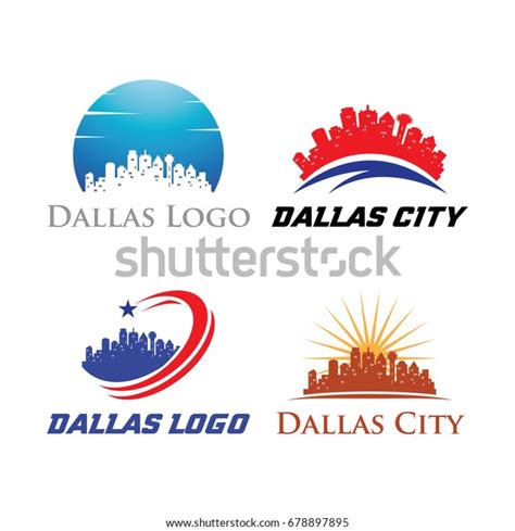 Dallas Logo City Skyline Cityscape Stock Vector (Royalty Free) 678897895 | Shutterstock