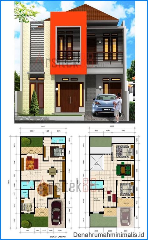 40 Denah Rumah Minimalis 2 Lantai Sederhana Percantik Rumah!