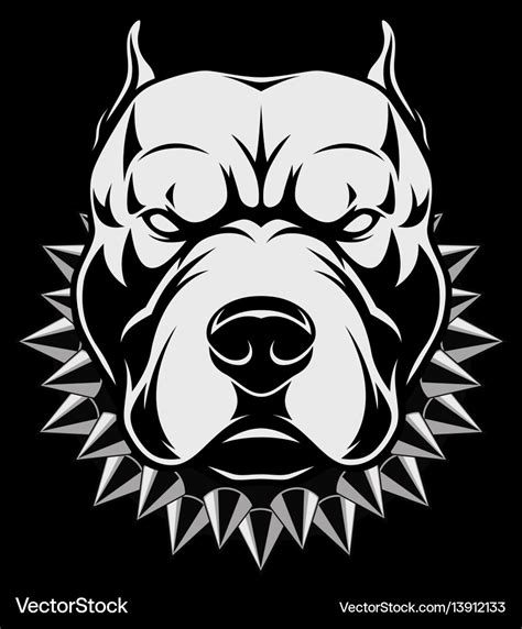 Angry dog head Royalty Free Vector Image - VectorStock