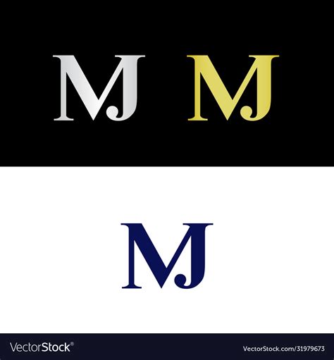 Mj logo Royalty Free Vector Image - VectorStock