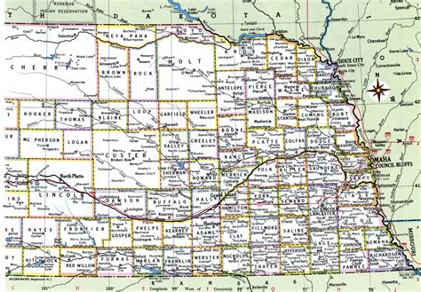 Nebraska County Map