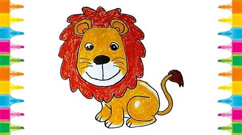 Lion Drawing Pictures For Kids | PeepsBurgh.Com