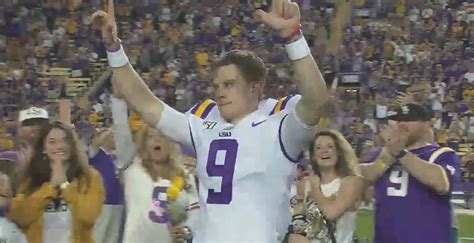 LSU QB Joe Burrow wore a special jersey when introduced on Senior Night